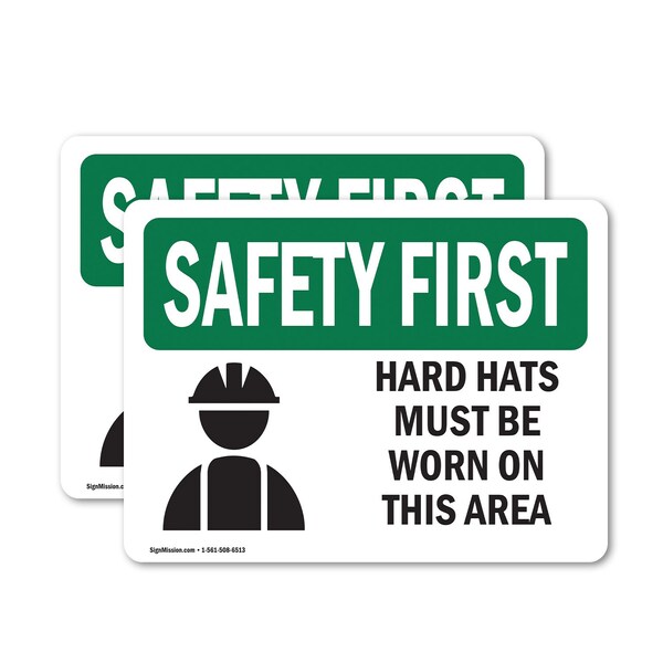 Signmission 7 in Height, 10 in Width, Vinyl Decal, Rectangle OS-2PACK-SF-D-710-L-10645 - main